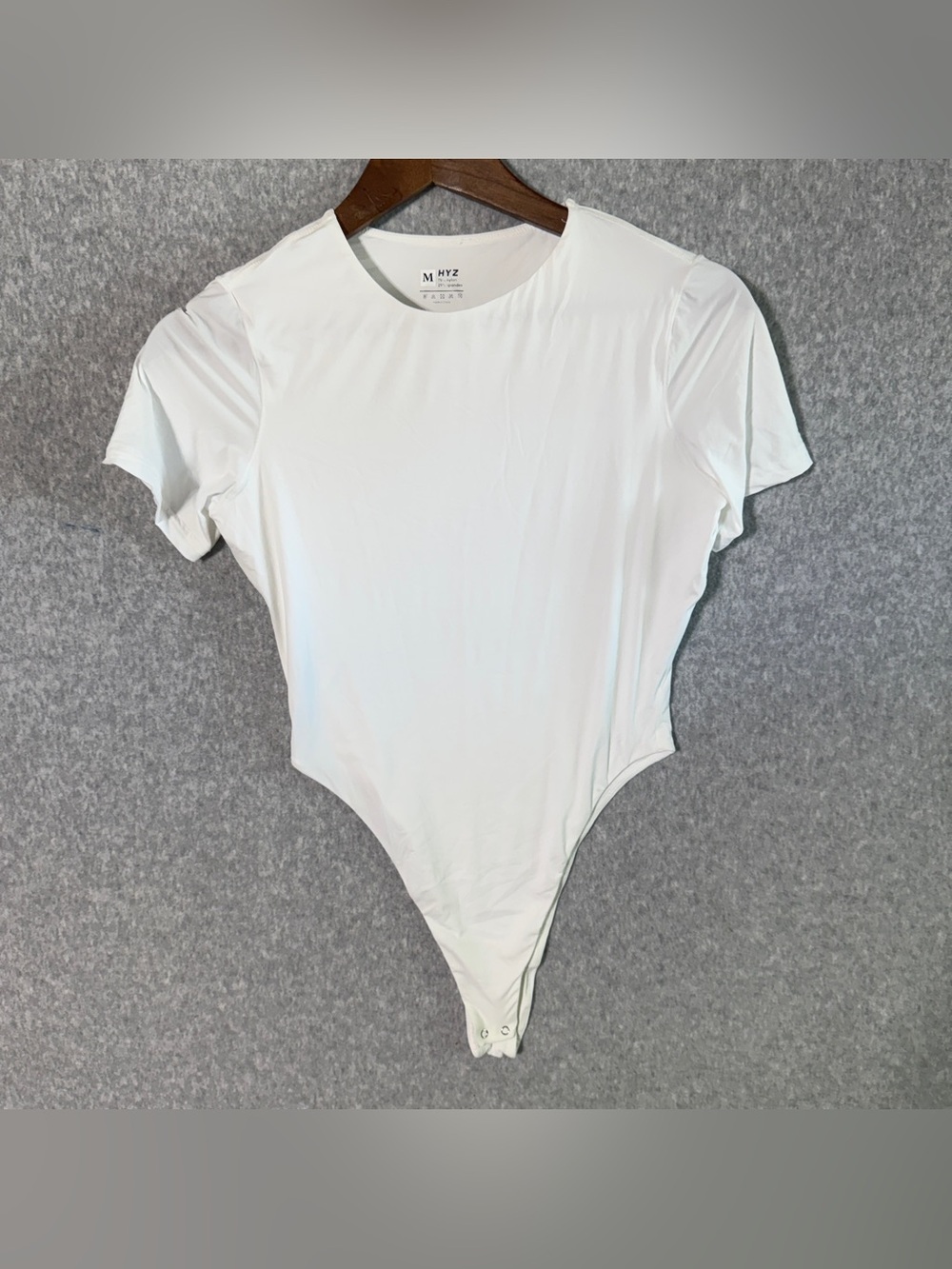 White hyz Short-Sleeve Bodysuit Jumpsuit